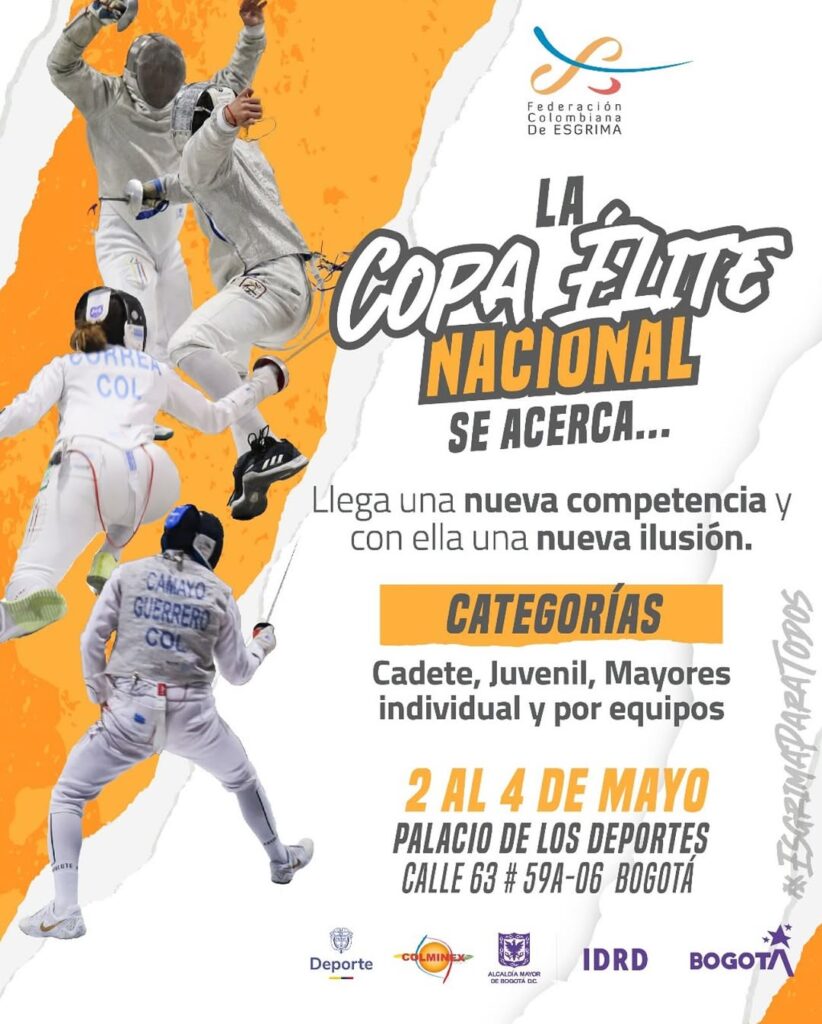 Crédito: Imagen publicada por la Federación Colombiana de Esgrima en su cuenta oficial de Instagram.